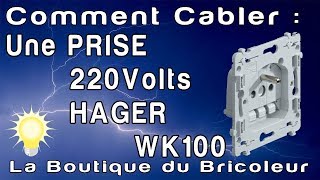 de A a Z  comment cabler une prise HAGER WK100 KALLYSTA connexions tout automatique [upl. by Ymma]