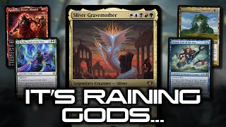 Facing Down the Gods with a Sliver Gravemother Deck  MTGO Commander Gameplay [upl. by Goles]