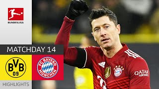 Borussia Dortmund  FC Bayern München 23  Highlights  Matchday 14 – Bundesliga 202122 [upl. by Auos414]