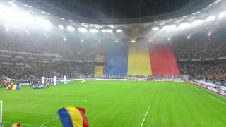 Romania  Greece  Imnul national  Amazing crowd Best anthem  Desteaptate romane [upl. by Onnem]