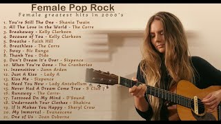 Female Pop Rock  Greatest Hits of 90s and 2000s  Music ndBox [upl. by Dnomaj]