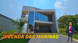 Vivenda das Marinas Duplex com 3 quartos Hidro no Quintal 250m² conta com acesso para a Praia [upl. by Alimat]