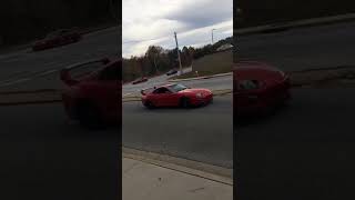 Big Turbo Supras Leaving Cars amp Coffee [upl. by Dosh]