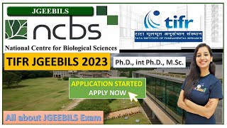 TIFR JGEEBILS 2023 Application Started For MSc PhD Int PhD I Complete Details [upl. by Ahseyt]