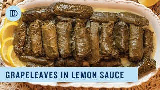 Dolmadakia Avgolemono Greek Style Stuffed Grape Leaves with a Lemony Sauce [upl. by Stubstad]