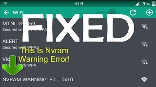 FIX WIFi NVRAM WARNING In 2 Simple Steps [upl. by Eetsim]