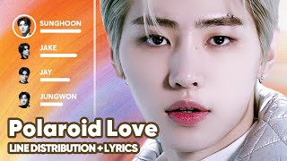 ENHYPEN  Polaroid Love Line Distribution  Lyrics Karaoke PATREON REQUESTED [upl. by Ogilvie]