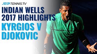 Extended Highlights When Kyrgios Shocked Djokovic  Indian Wells 2017 [upl. by Nosyerg]