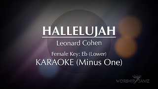 Hallelujah  Karaoke Lucy Thomas version Lower Key [upl. by Arednaxela]