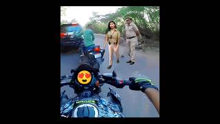 Police Ko Chakma Diya 😂 Maza Aa Gya  Police loves 🥰 Ninja H2  Cop vs Biker [upl. by Imik616]