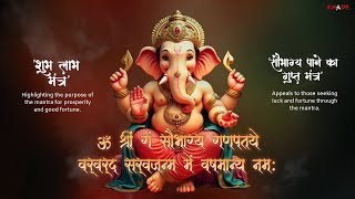 Ganpati Shubh Labh Mantra  ॐ श्रीं गं सौभाग्य गणपतये  वर्वर्द सर्वजन्म में वषमान्य नमः [upl. by Lathe]