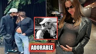 WOW Justin Bieber Romantically Kisses Wife Hailey While Caressing Baby Bump [upl. by Walkling798]