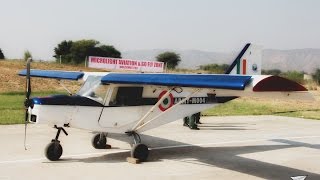 Army Microlight aircraft land at Go Fly Zone Airfield Shahpura Jaipur [upl. by Auqenat]