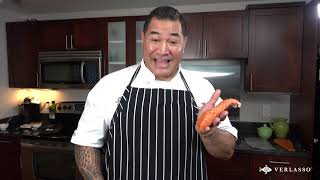 Chef Esera Tuaolos Tasty Verlasso Salmon Recipes [upl. by Nihcas428]