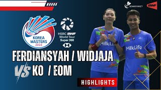 FERDINANSYAH  WIDJAJA INA vs KO  EOM KOR  SEMI FINAL KOREA MASTER 2024 bwfworldtour bwf [upl. by Rikahs]