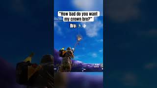 Bro was getting the crown at all costs 💀😭 Use code Mangoleaf in the item shop ❤️ fortniteshorts [upl. by Naujej]