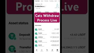 Cats Withdrawal Process Cats Withdraw In Bitget Exchange Cats Bitget Shorts Viral [upl. by Yboj]