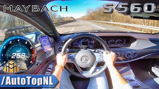 MERCEDES MAYBACH S CLASS S560 AUTOBAHN POV 258kmh TOP SPEED by AutoTopNL [upl. by Rehtae]