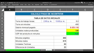 Cálculo de incentivos [upl. by Eenitsed]