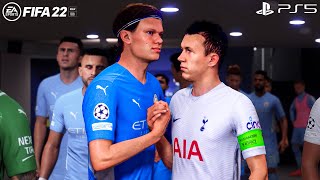 FIFA 22 PS5  Manchester City Vs Tottenham Hotspur Ft Erling Haaland Ivan Perisic  4K Gameplay [upl. by Elfrieda569]