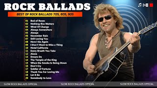 Top 20 Best Of Rock Ballads 70s 80s 90s  Bon Jovi Guns N Roses Aerosmith U2 Scorpions [upl. by Onitnelav]