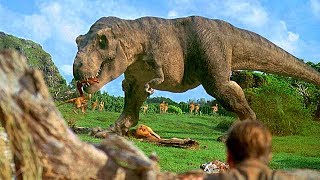 TRex Ambush Scene  Jurassic Park 1993 Movie Clip HD [upl. by Moe]