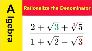 How to rationalize the Denominator  Made the math exam easier [upl. by Pence]