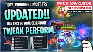 Updated Tweak High Performance Config Ml Anti Lag Mobile Legends  Enhance Smooth  Patch Navigator [upl. by Moguel]