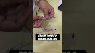 Broken ampule amp loading injection nurses mbbs mbbsstudnets aiims doctor medicalprocedure [upl. by Mehsah]