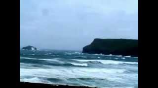 Polzeath very big onshore wind and waves June 8th [upl. by Flieger]