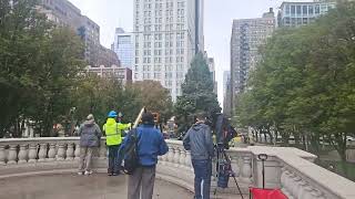 Chicago Millenium Park Christmas Tree Setup [upl. by Latsyc]