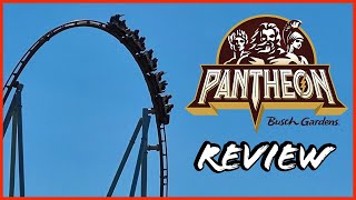 Pantheon Review  The Fastest Multi Launch Roller Coaster in the World at Busch Gardens Williamsburg [upl. by Aienahs853]