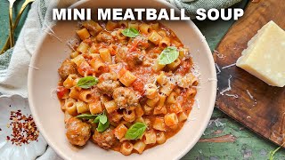 Easy and Delicious Mini Meatball Soup [upl. by Giralda]