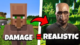 If I Take Damage Minecraft Gets More Realistic  Minecraft Hindi [upl. by Tshombe]