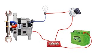 How to Connection 2 pin Alternator  Hitachi 12v 70A  Car Alternator Wiring Diagram  Tutorial [upl. by Hayward]