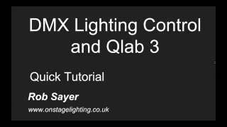 QLab 3 to LXConsole DMX Lighting Control  OSC [upl. by Janicki]