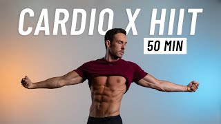 50 Min Cardio HIIT Workout To Burn Calories  Full Body At Home No Equipment [upl. by Etnuhs]