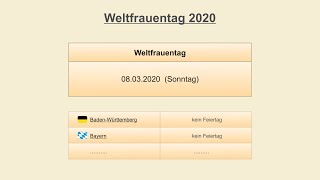 Weltfrauentag 2020 [upl. by Osnerol185]