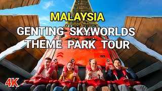 Malaysia Genting Highlands Walking Tour  Genting Skyworlds Theme Park Rides [upl. by Dnalyar]