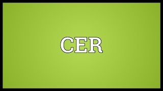 CER Meaning [upl. by Ylrebmit]