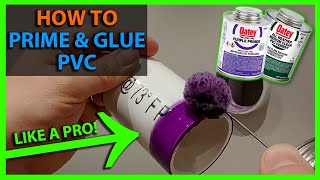 How To Prime amp Glue PVC Pipe like a Master Plumber [upl. by Beane]