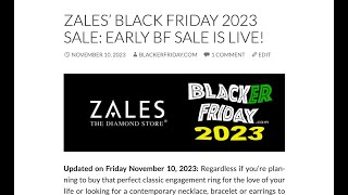 Zales Black Friday 2023 Sale Early BF Deals Are Live [upl. by Fitzsimmons800]