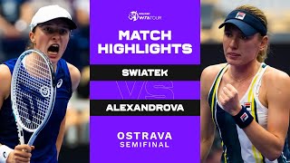 Iga Swiatek vs Ekaterina Alexandrova  2022 Ostrava Semifinal  WTA Match Highlights [upl. by Paris413]