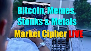 Bitcoin Memes Stonks amp Metals  Market Cipher LIVE [upl. by Elden]