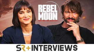 Rebel Moon Part 2 Stars Sofia Boutella amp Michiel Huisman Talk The Scargivers Romance And Redemption [upl. by Jeuz]