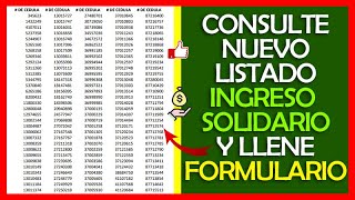 Consulte Nuevo Listado Ingreso Solidario y Llene Formulario Agosto  Actualiza Datos IpialesNariño [upl. by Alysoun114]