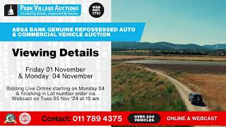 ABSA Repossessed Auto amp Commercial Vehicle Auction – 200 Vehicles Live Online Bidding [upl. by Donnell261]