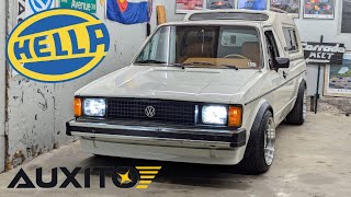 The Ultimate 5x7 Headlight Conversion  Hella H4 and Auxito LED Bulbs [upl. by Hurst]