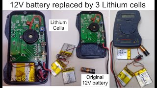 Replace 12V A24 meter battery with 3 lithium cells [upl. by Bolitho]