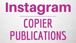 COPIER PUBLICATION Instagram comment enregistrer une publication Instagram [upl. by Jagir881]